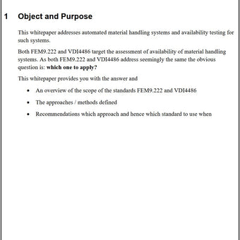 FEM 9.201 - Whitepaper: FEM 9.222 and VDI 4486
